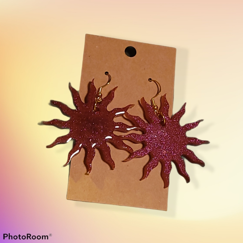 Custom sun earrings